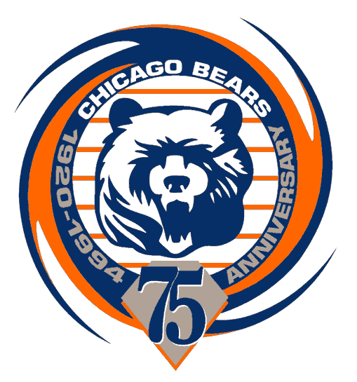 Chicago Bears 1994 Anniversary Logo iron on paper